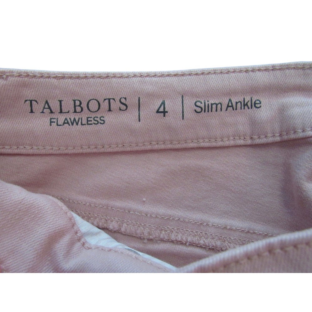 Talbots Flawless Slim Ankle Jeans in Dusty Blush Pink sz 4 NWT - Picture 6 of 8